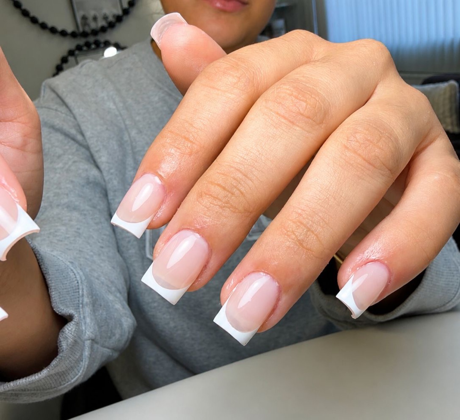 Studio french classic nails by Nelly Nails NY in East Williamsburg, Brooklyn