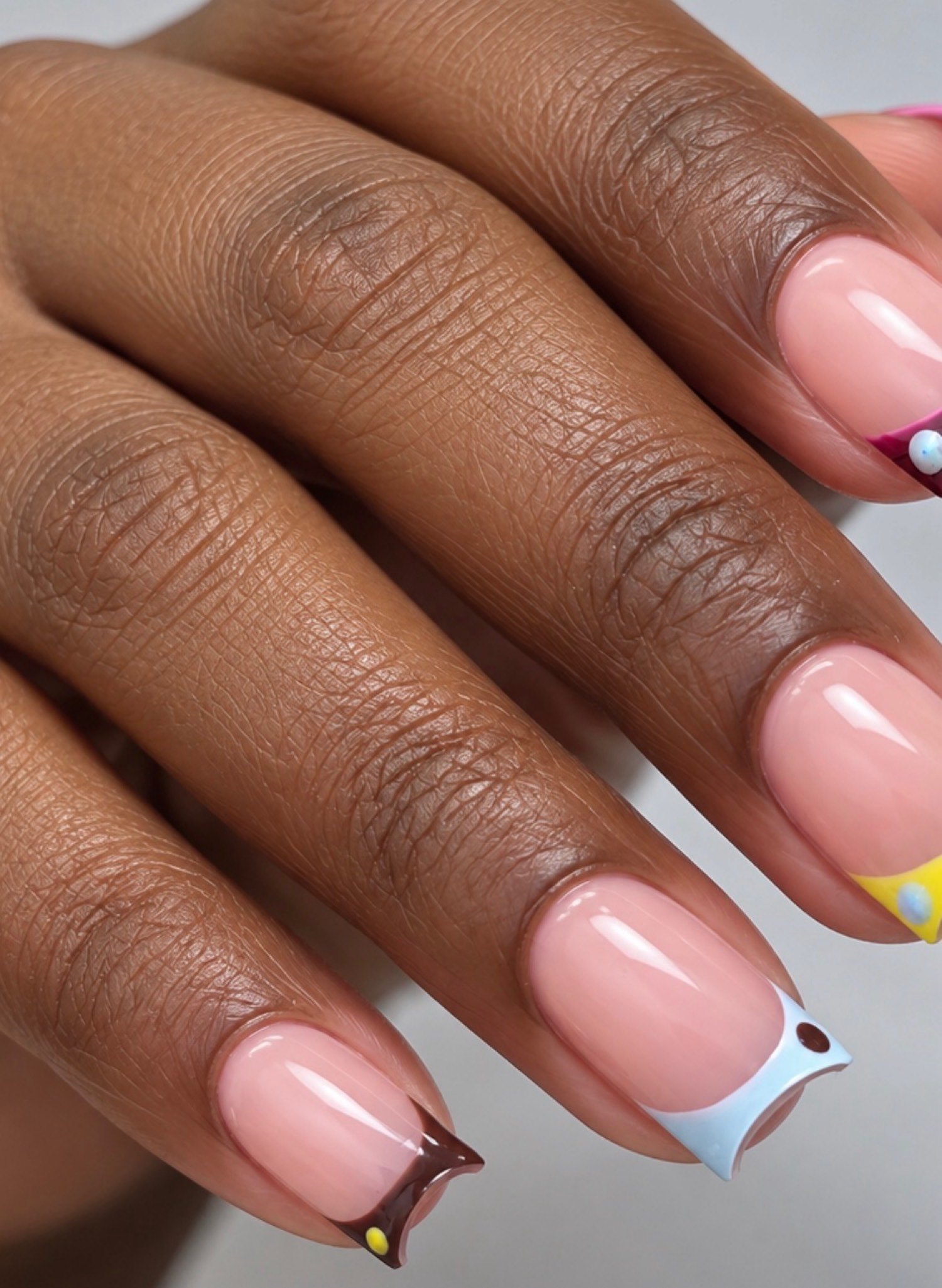 Pastel french classic nails by Nelly Nails NY in East Williamsburg, Brooklyn